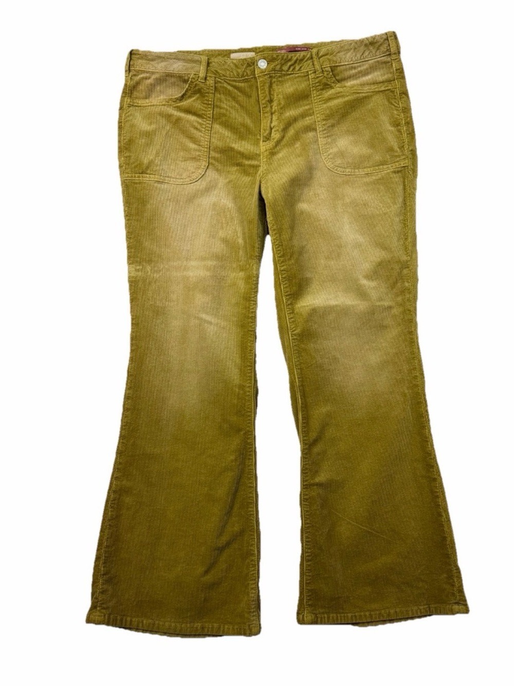 Anthropologie PILCRO The Icon Low Rise Corduroy Chop Pocket Flare Jeans Sz 18W - Picture 2 of 10